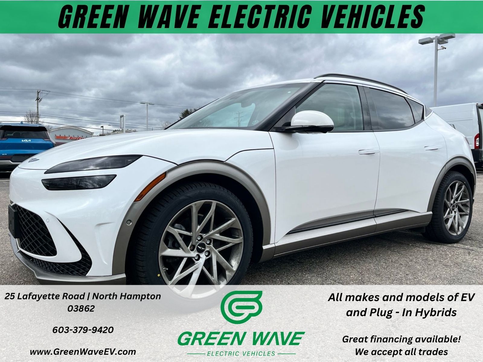 White 2024 Genesis GV60 Advanced AWD SUV / Crossover All-Wheel Drive Automatic