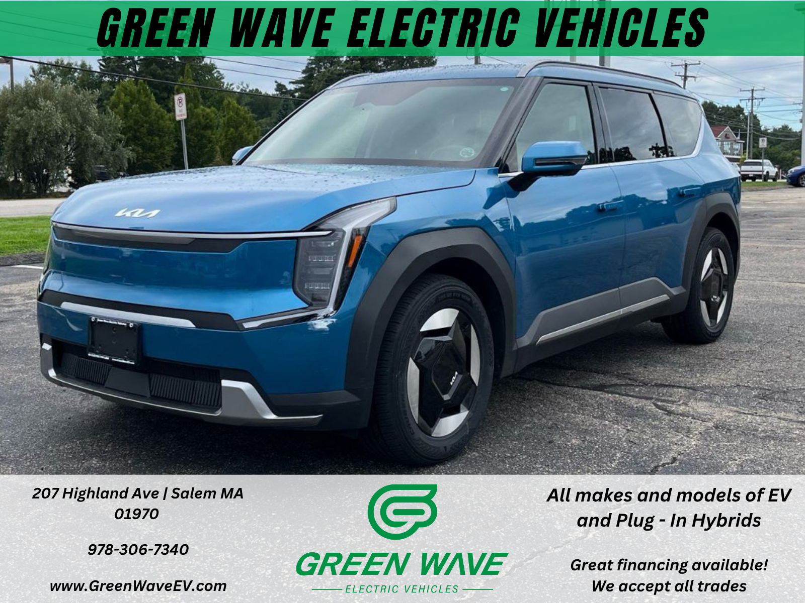 Blue 2024 Kia EV9 SUV / Crossover All-Wheel Drive Automatic