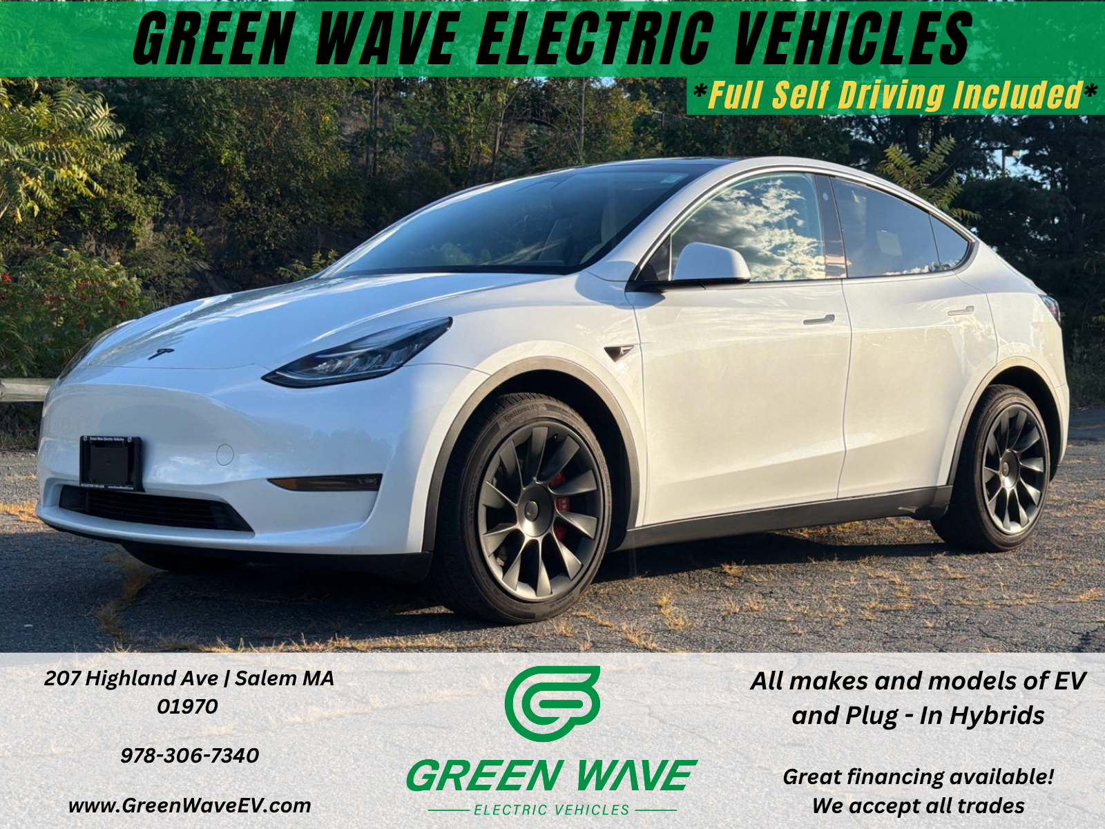 White 2023 Tesla Model Y SUV / Crossover All-Wheel Drive Automatic