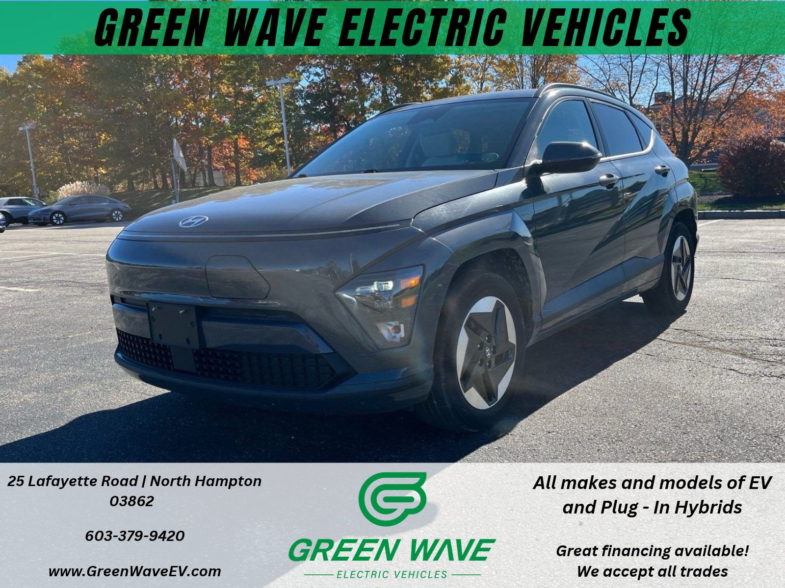 Gray 2024 Hyundai Kona Electric SUV / Crossover Front-Wheel Drive Automatic