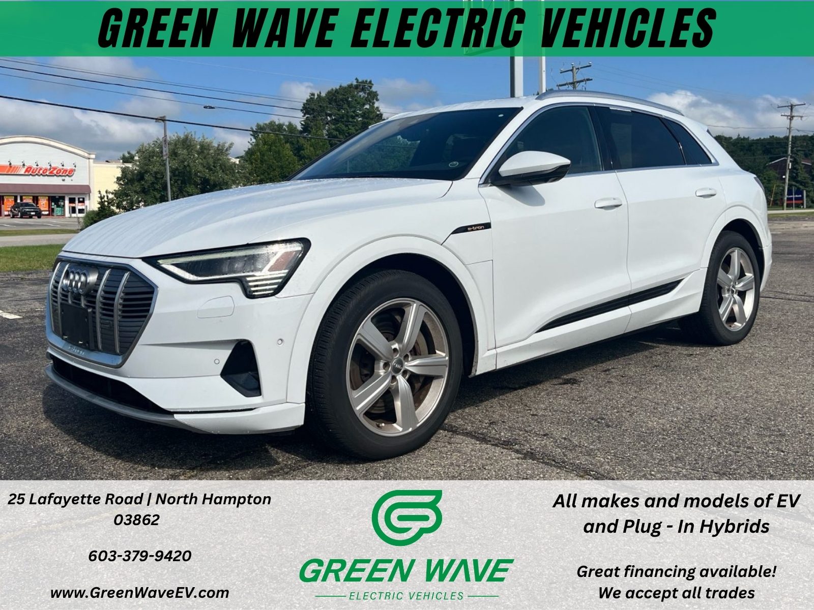 White 2019 Audi e-tron SUV / Crossover All-Wheel Drive Automatic