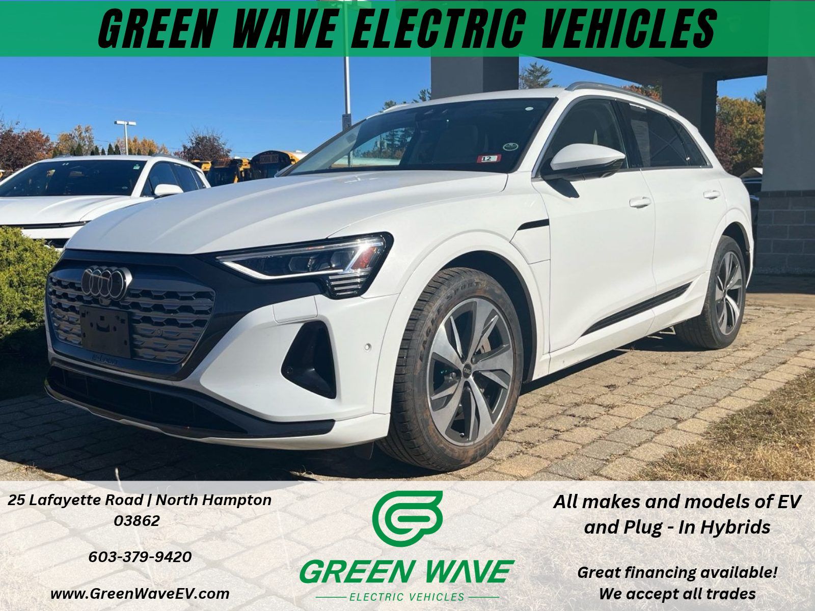 White 2024 Audi Q8 e-tron SUV / Crossover All-Wheel Drive Automatic