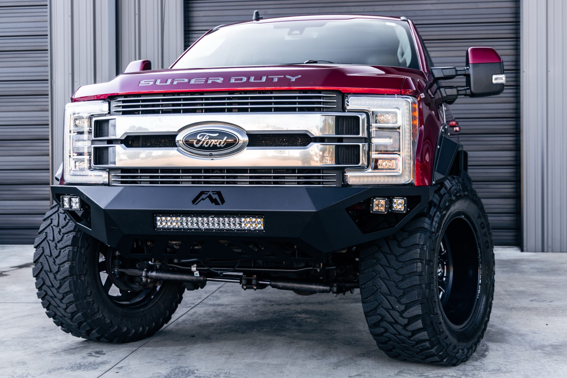 Red 2019 Ford F-250 Super Duty Limited Crew Cab 4WD Pickup Truck Four-Wheel Drive 6-Speed Automatic