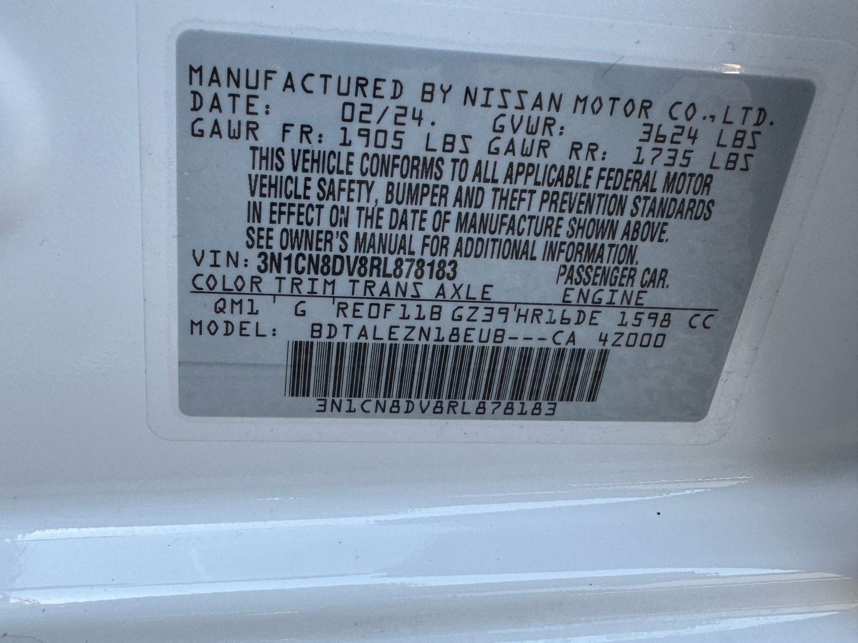 2024 Nissan Versa Sedan S - Photo 32