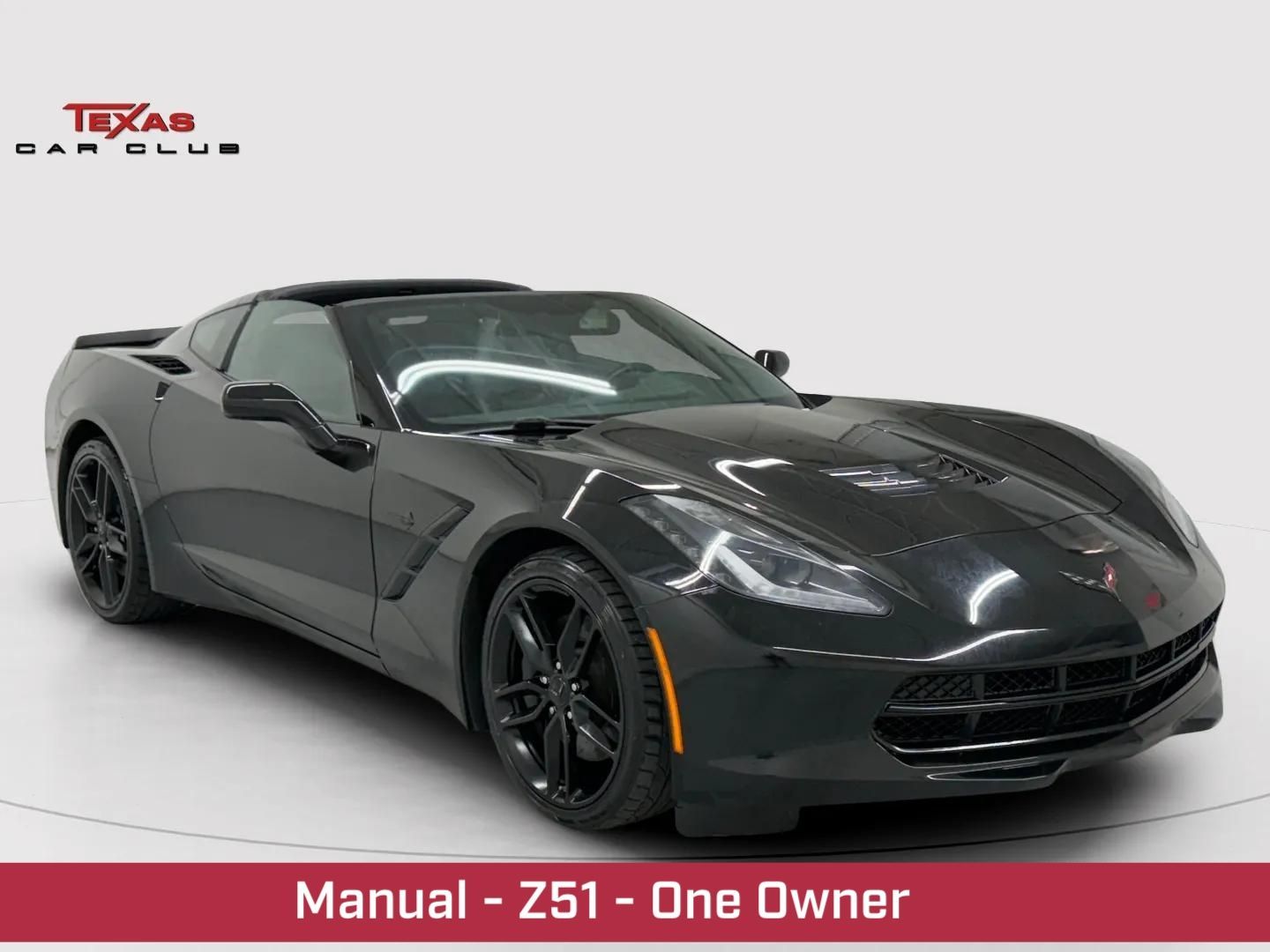 Black 2016 Chevrolet Corvette Stingray Z51 1LT Coupe RWD Coupe Rear-Wheel Drive 7-Speed Manual