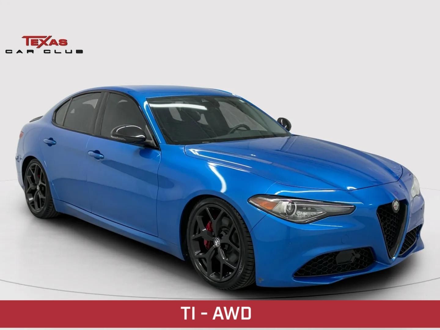 Blue 2020 Alfa Romeo Giulia Ti AWD Sedan All-Wheel Drive 8-Speed Automatic